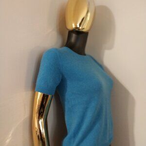 Cashmere BLUE  Petite 100% Blue Soft and Cozy Quality Purrfect XS